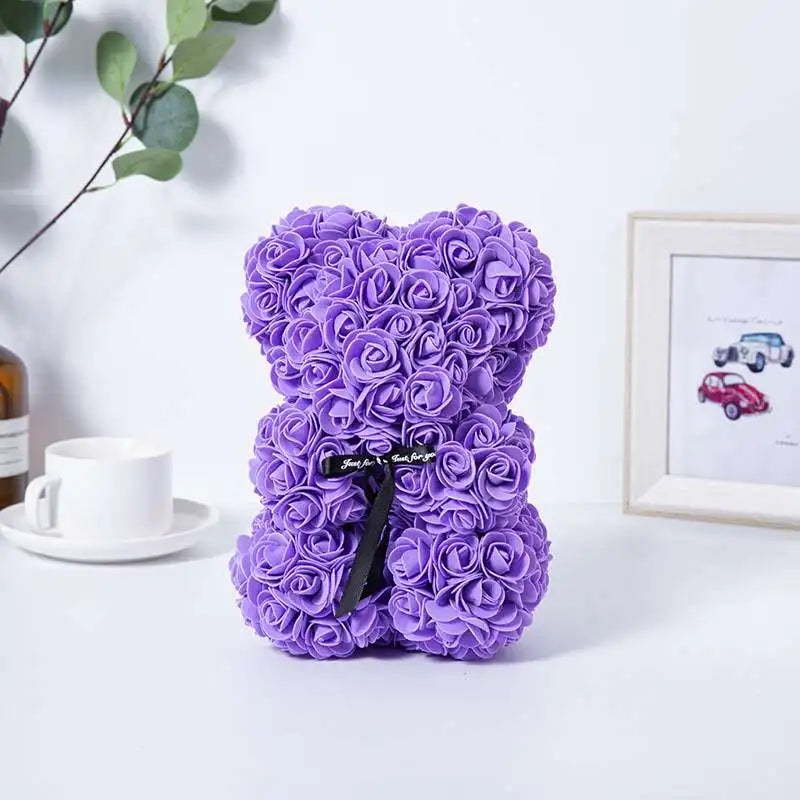 Eternal Rose Bear – Romantic Flower Teddy Gift