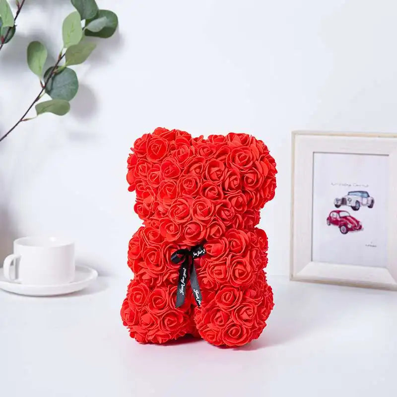 Eternal Rose Bear – Romantic Flower Teddy Gift