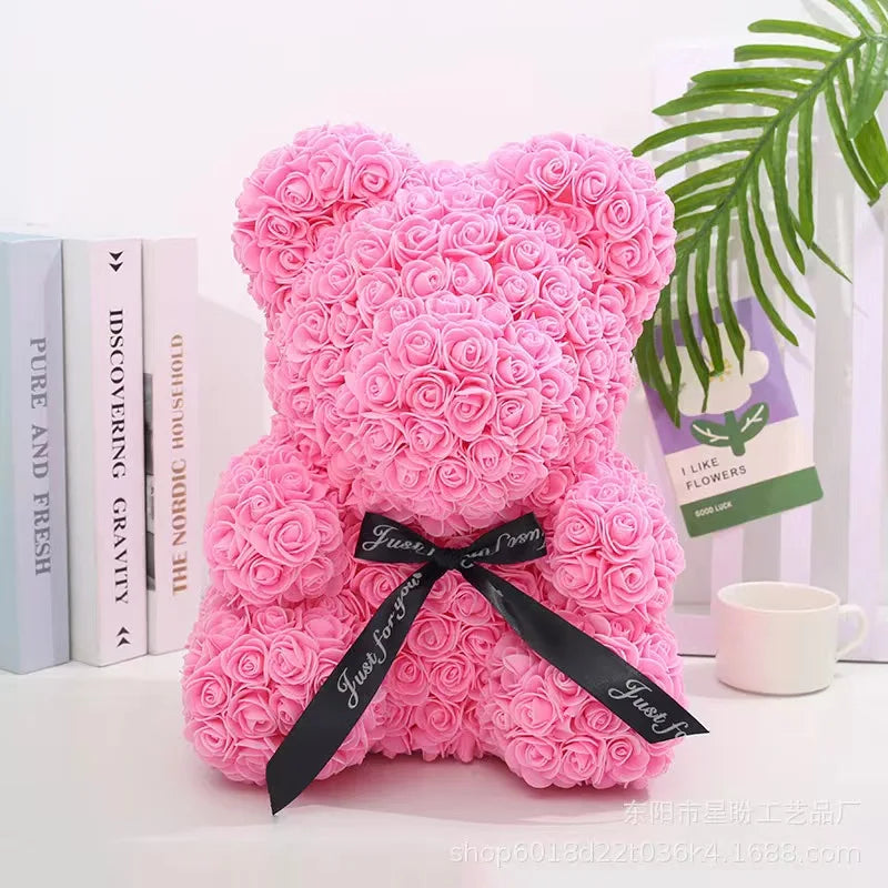 Eternal Rose Bear – Romantic Flower Teddy Gift